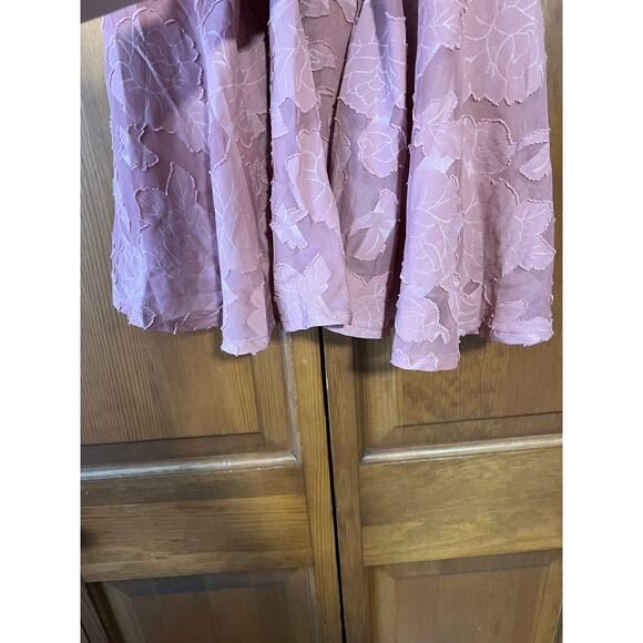 NWT Lulus Womens Days of Beauty Vintage Rose Pink Burnout Floral Skater Dress XS - Picture 4 of 12